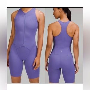 NWT Lululemon SenseKnit Running One-piece in Charged Indigo Bodysuit Sz. 2
